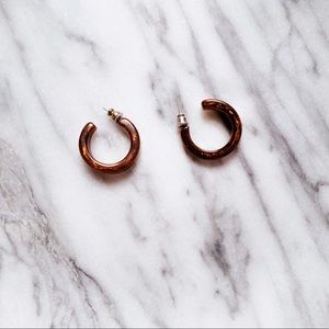 Vintage Genuine Bakelite Hoop Earrings